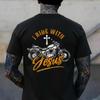 Christelijke Motorrijder Ik Rij Met Jezus Geloof T-shirt
