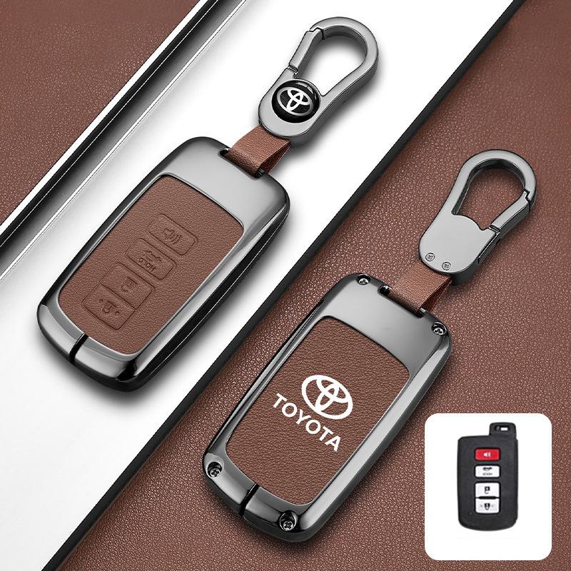 DOUIPE1 Car Smart Remote Key Case Cover Bag For Toyota Corolla Camry RAV4 Highlander Auris CHR Avalon Land Cruiser Keychain Accessories