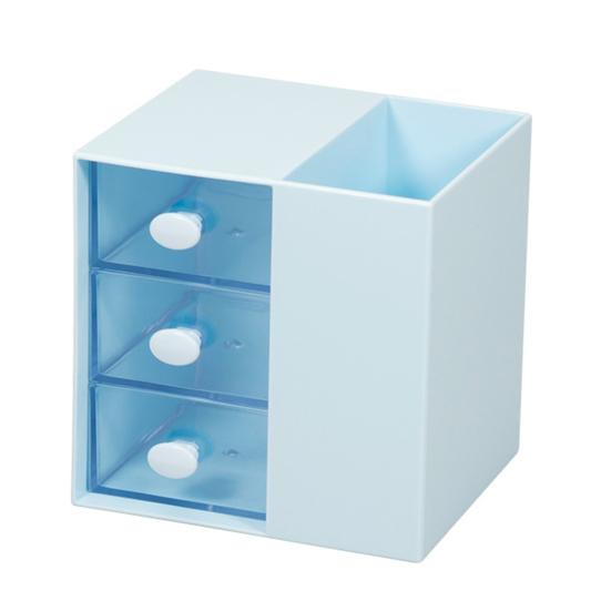 Praktischer Stifthalter mit großer Kapazität, multifunktionaler Aufbewahrungshalter aus Kunststoff mit Schublade für Studenten