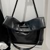 Retro Large-capacity Underarm Bag Women's Bag Autumn New Soft-faced Simple Tote Bag Fashionable Commuter Messenger Bag