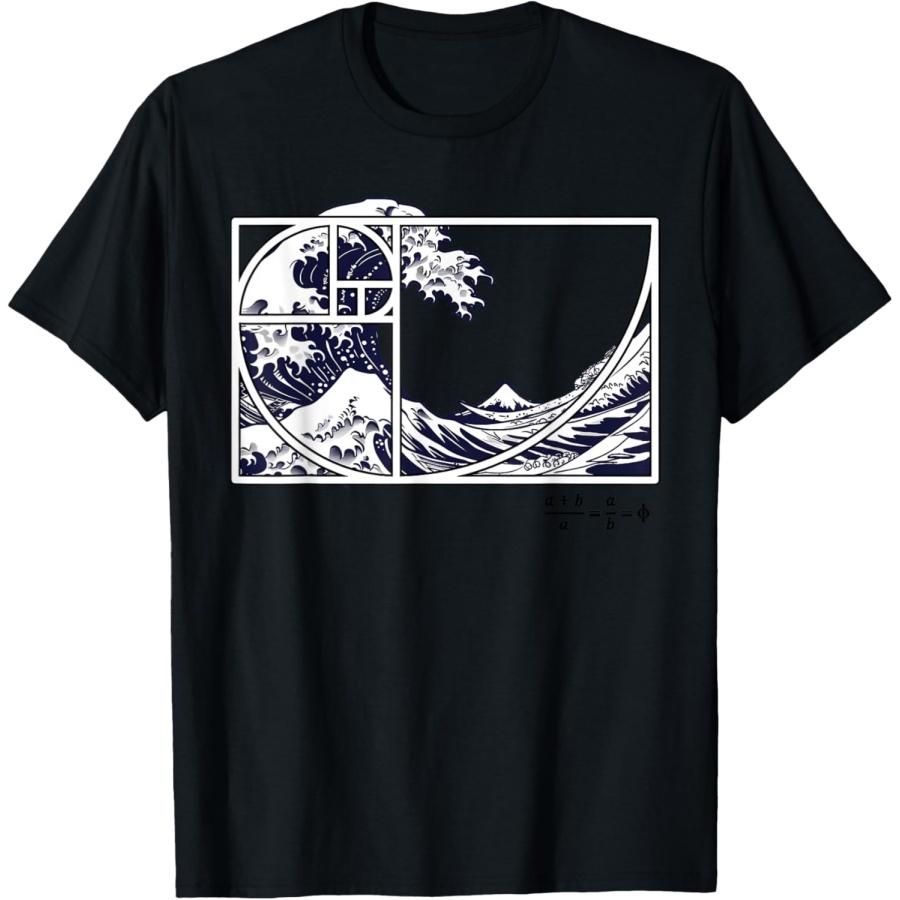

The Great Fibonacci Wave off Kanagawa T-Shirt XXXXXL чёрный