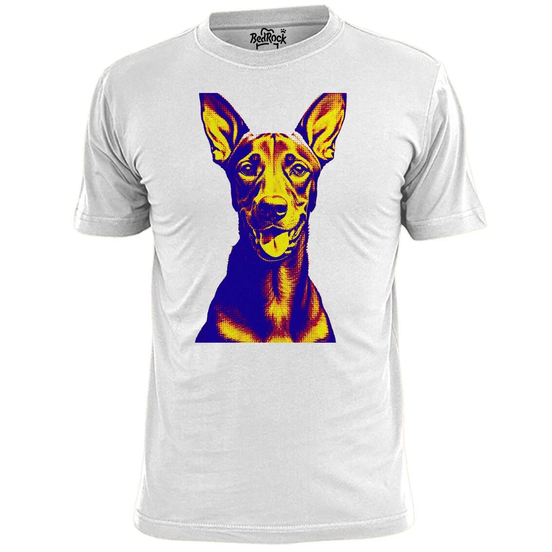 

Mens Doberman Dog Pop Art Drawing T shirt Pooch Pet M
