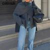Locker Gestrickter Umhang Cardigan Mantel für Damen Winter Herbst Langarm Schal Jacke Fauler Stil