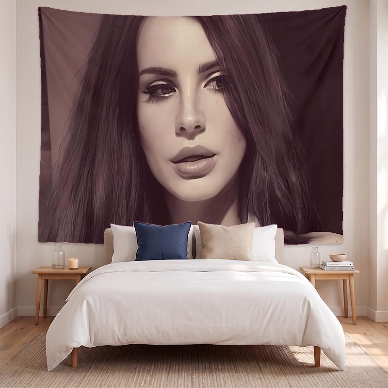 Lana Del Rey (60) Meno kūrinio sieninis gobelenas namų miegamojo svetainės dekoravimui Puiki dovanos idėja