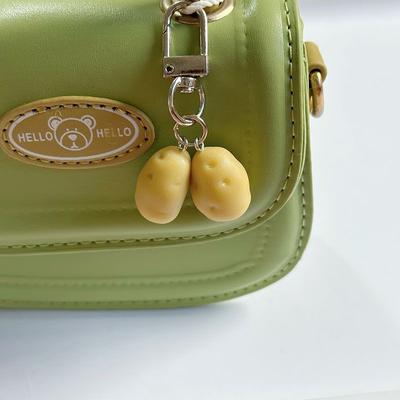 Kreative süße simulierte Kartoffel-Schlüsselanhänger für Frauen und Männer, lustiger, schöner Harz-Anhänger, Schlüsselanhänger, exquisite Rucksack-Dekoration, Geschenke