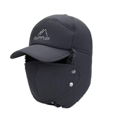 Winter Cold Protection Daily Hat, Fur Hat, Earflap, Chestnut Mask