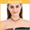 Elegant Black Heart Choker Necklace For Women Short Neckband Stylish Gift Idea