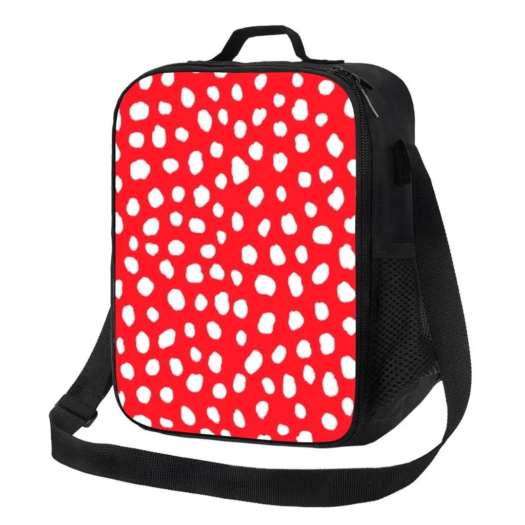 Dalmatian Spots Design Insulated Lunch Tote Bag for Polka Dot Leopard Carriage Firehouse Plum Pudding Dog Resuable Bento Box