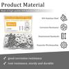 Pack of 30 Steel Figure 8 Connector Plates with Screws Fastener Plate Set for Furniture Assembly & Woodworking Projects