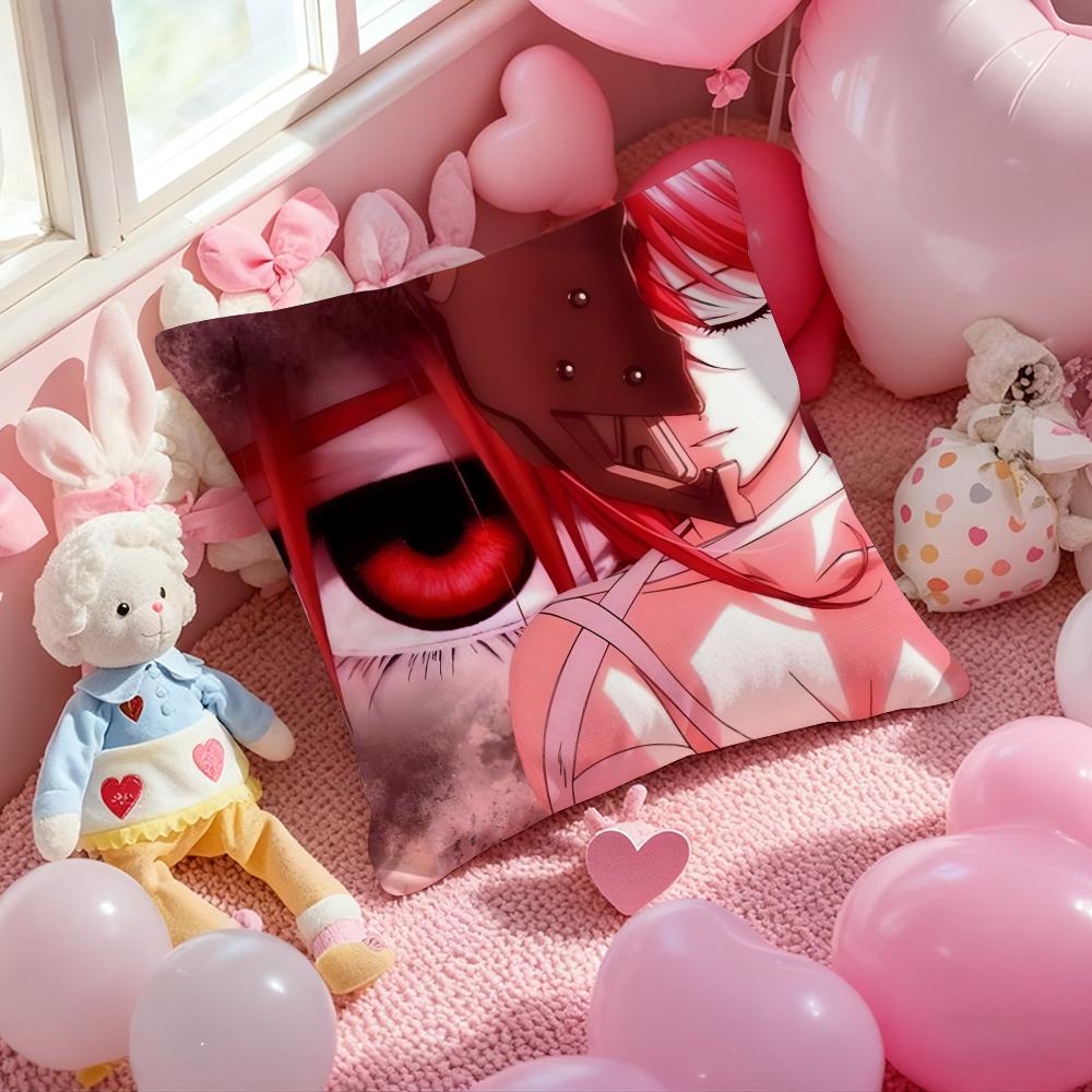 Anime E-Elfen L-Lied Cushion Cover Pattern Printed Pillowcase for Living Room Sofa Cushion Cover & Bedroom Decor