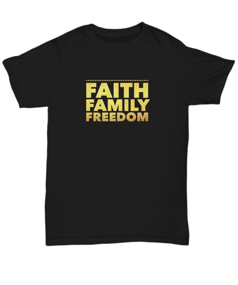 

Faith Family Freedom Shirt, Christian Tshirt For Men Women, Religious Tee - Unis 4XL
