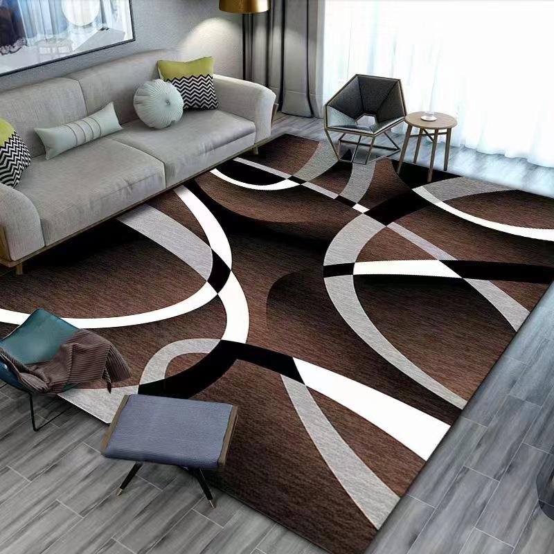 Flower Carpet Retro Printed Abstract Carpet Living Room Tea Table Mat Home Room Carpet Mat