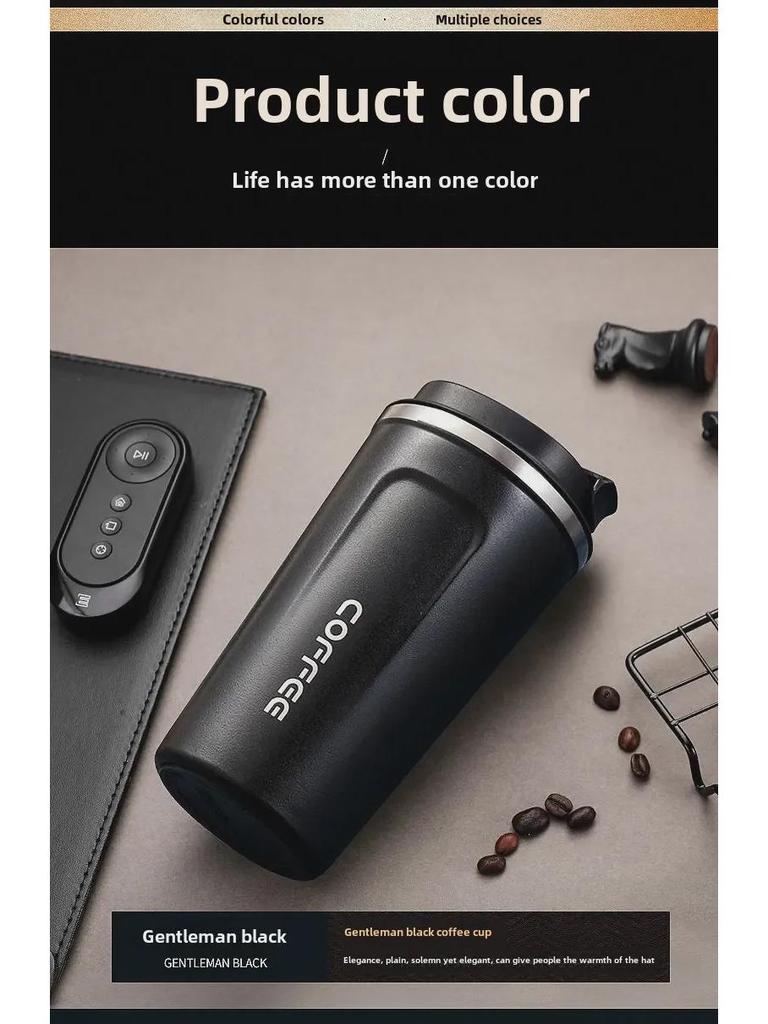 Portable Stainless Steel Insulated Coffee Cup for Men and Women - Elegant, High-Grade, Perfect for Office and Travel