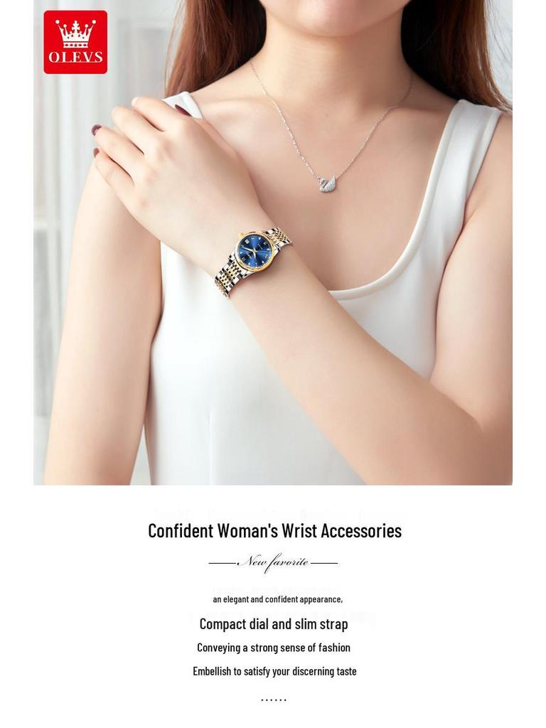 Oulishi Ladies' Automatic Diamond Roman Numeral Watch