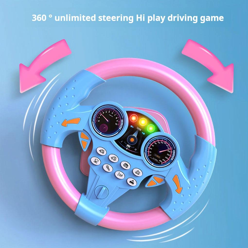 ABS Driving Steering Wheel Role-playing Toy With Simulation Effects For Kids Steering Wheel Toys