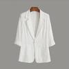 Completo Leggero in Cotone e Lino da Donna per Primavera ed Estate, Moda Casual Stile Britannico, Mini Completo in Cotone e Lino, Blazer Taglie Forti