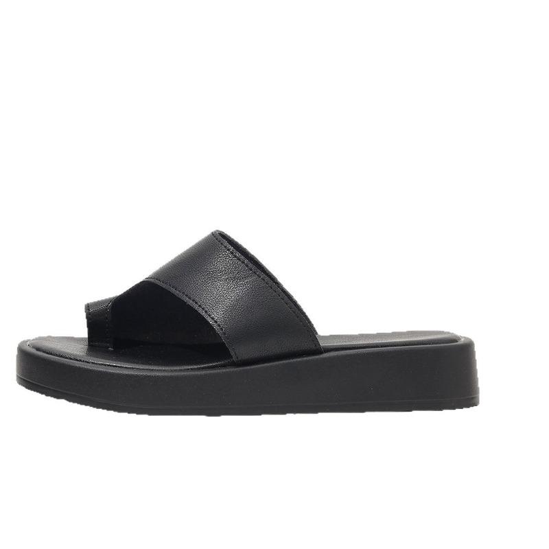 Dámské platformové sandály s páskem mezi prsty, ploché letní boty