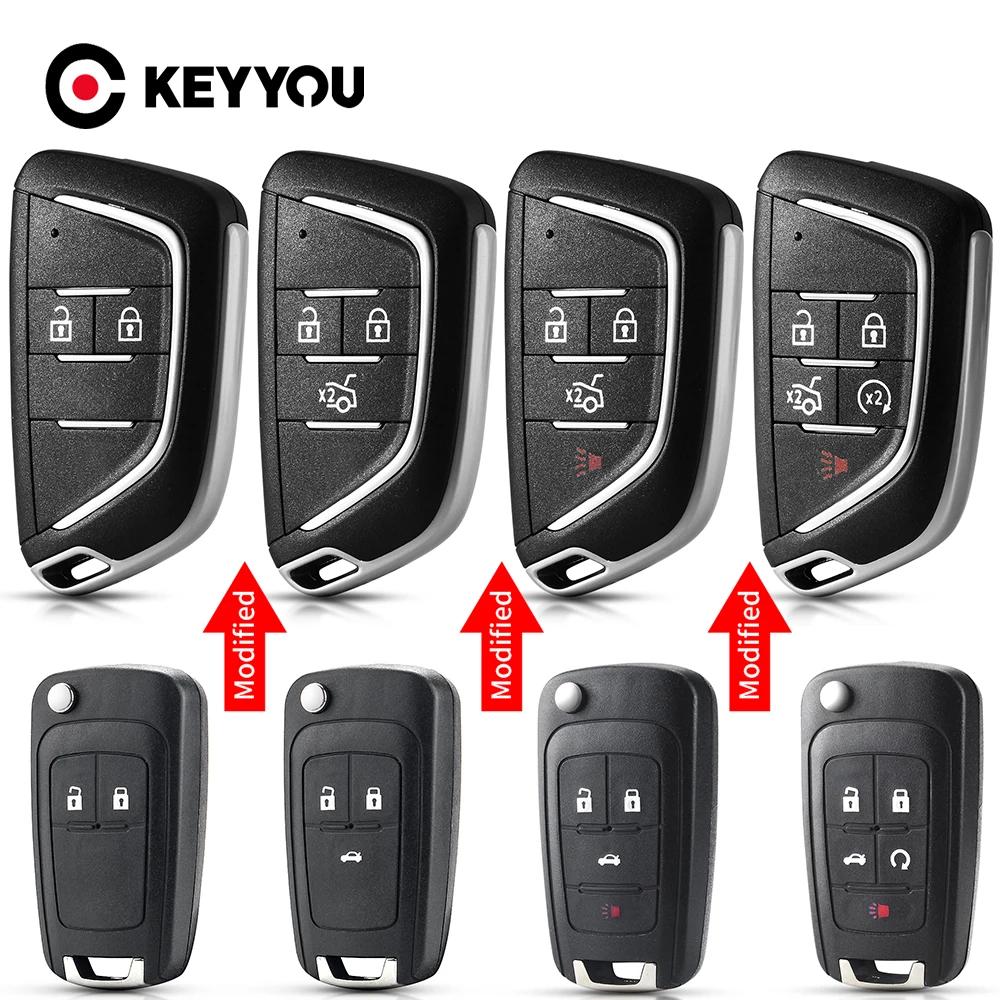 New Modified Flip Remote Key Shell Case 2/3/4/5 Buttons For Chevrolet Cruze Epica Camaro For Opel Vauxhall For Buick