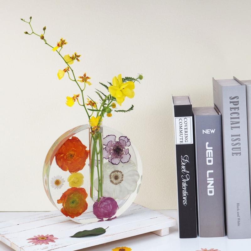 DIY Craft Resin Silicone Mold 2-in-1 Test Tube Water Planting Vase Template for Art Decoration House Accs Casting