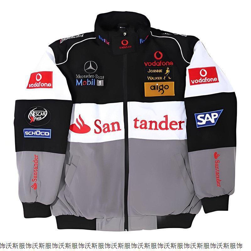 Men Women Vintage Racing Style Windproof Cycling Jacket Lightweight Embroidered Motorcycle Riding Outerwear