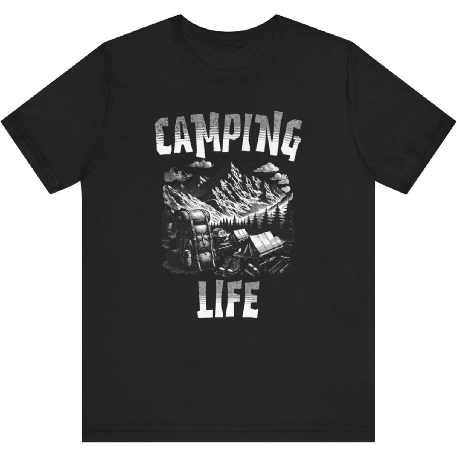 Camping Life Unisex Tee, Outdoor Adventure Shirt, Nature Lover Gift, Hiking Apparel, Camping Decor T-Shirt S