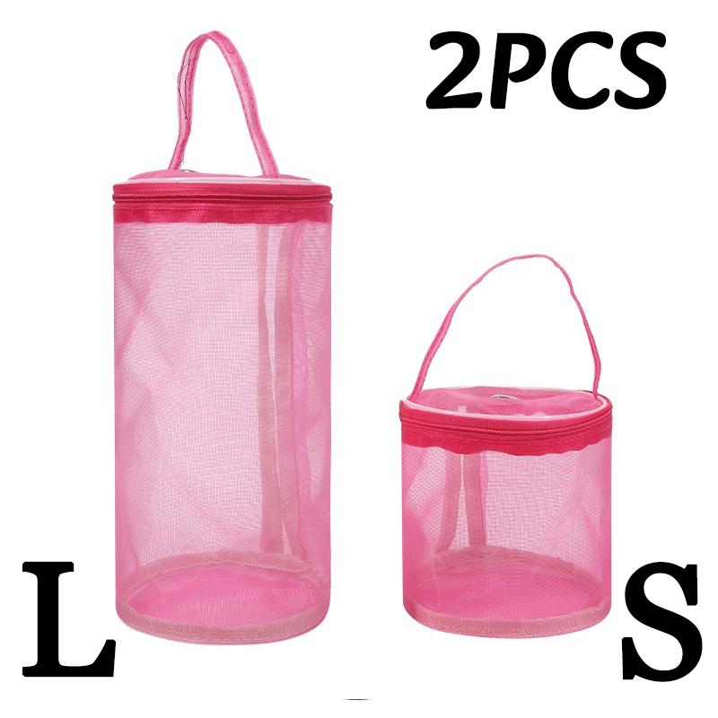 1/2PC Portable Yarn Storage Bag Round Hollow Mesh Knitting Wool Yarn Bags Crochet Yarn Handbag Organizer DIY Knitting Baskets