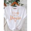 Damen Rundhals Kurzarm T-Shirt mit dem Aufdruck 'TEAM DE LA Mariée', Entworfen für Hochzeitsanlässe, Mit einem warmen und zeremoniellen Stil