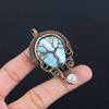 Lebensbaum-Anhänger aus Larimar, handgefertigter Geburtsstein-Anhänger, handgefertigter Schmuck, Geschenk für ihn
