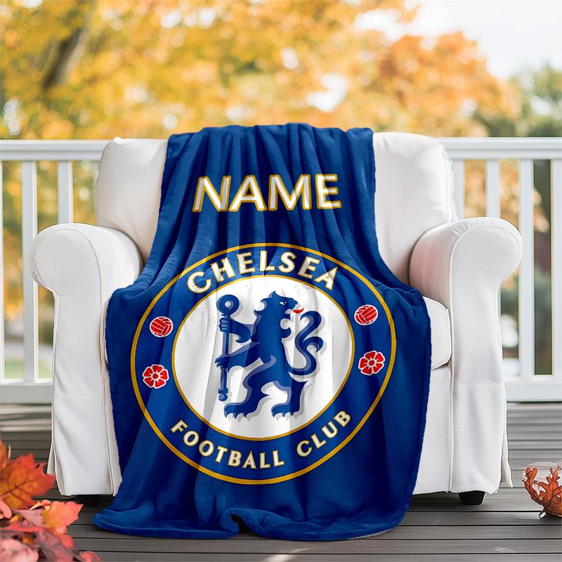 Customizable Football Throw Blanket – Personalized Name, All-Season Cozy Snug Blanket, Machine Washable, Personalized Blanket