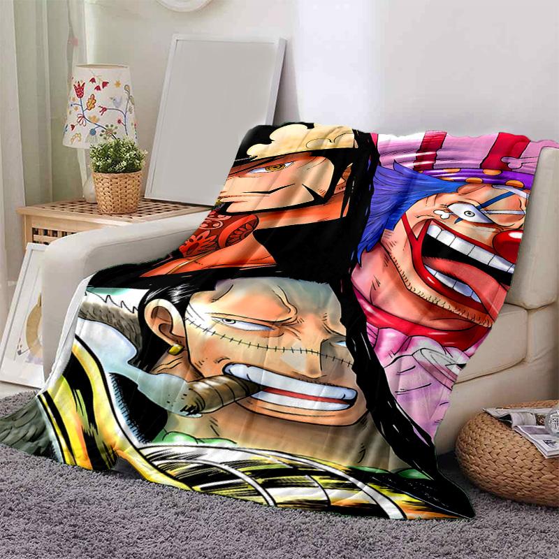 1pc One Piece Adventure Soft Throw Blanket Flannel All Season Light Weight Living Room/Bedroom Warm Blanket. M7270128