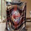 AC Milan Theme Blanket Soft Flannel Blanket Plush Throw Blanket Cozy Sofa Bed Blanket for Home Decor