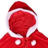 Christmas Cape Hat Set Festive Red White Xmas Outfit Soft Velvet Santa Costume Universal Size Makeup Clothing Props