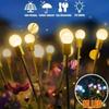 Outdoor solar powered firefly garden lights for Christmas, Halloween, New Year, outdoor courtyard decoration, and festive atmosphere at night