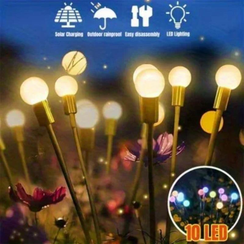 Outdoor solar powered firefly garden lights for Christmas, Halloween, New Year, outdoor courtyard decoration, and festive atmosphere at night