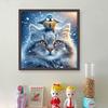 Winter Animal Printed Cross Stitch Kit DIY 11CT Embroidery Craft Set Home Decor