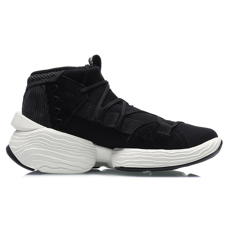 Li Ning Kung Fu Jackie Chan Kung Fu Kollektion, Essence Wintertaugliche Basketballschuhe Damen Schwarz Weiß AGBQ084-1