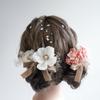Lomeri Dried Flower and Anemone Hair Ornaments x8 [Lomeri] (Pink)
