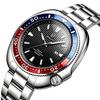 Business Mens Analog Watches Wateproof Diving Watch Luminous Dial Steel Band Daily Calendar Quartz Watch