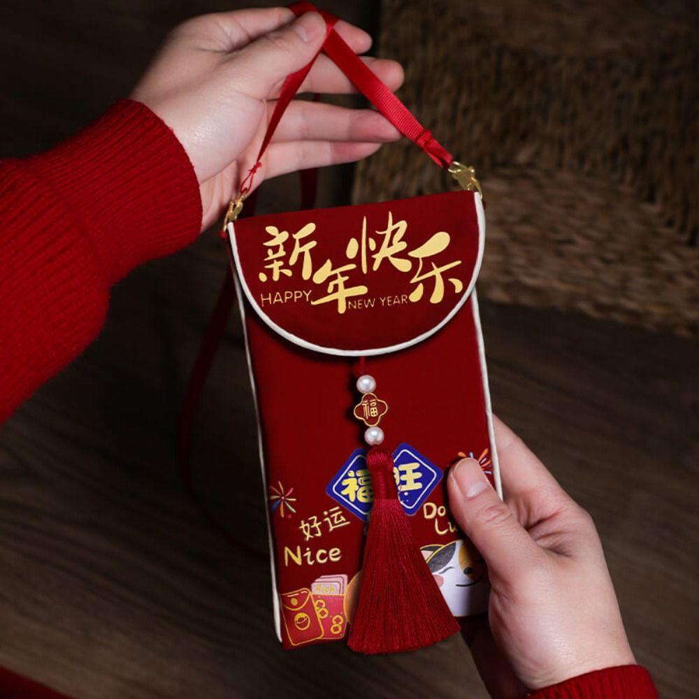 

Китайский стиль Новый год Счастливый мешок денег мультфильм Удачные красные пакеты Красный карман Праздничная вечеринка Style 5