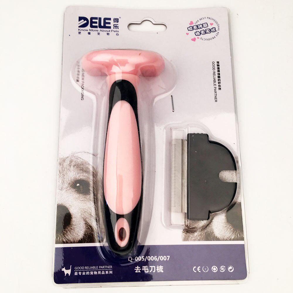 

Расческа для волос для домашних собак, кошек, щетка для ухода за волосами M розовый