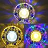 Crystal Spotlight Led Living Room Ceiling Lamp Embedded Bull's Eye Lamp Hole Lamp Color Aisle Small Three-color Downlight