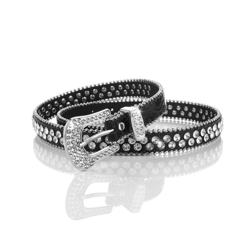 Glitter Rhinestone Belt Bling Crystal Waist Belt Fashion Waistband  Women