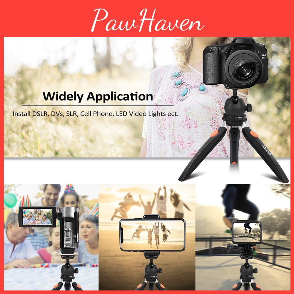 Mini Tabletop Tripod H20 Andoer Portable Foldable Phone Camera Tripod Stand With Removable Ball