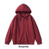 CVC cotton wool composite milk silk 320g back-necked plain zipper hoodie for women