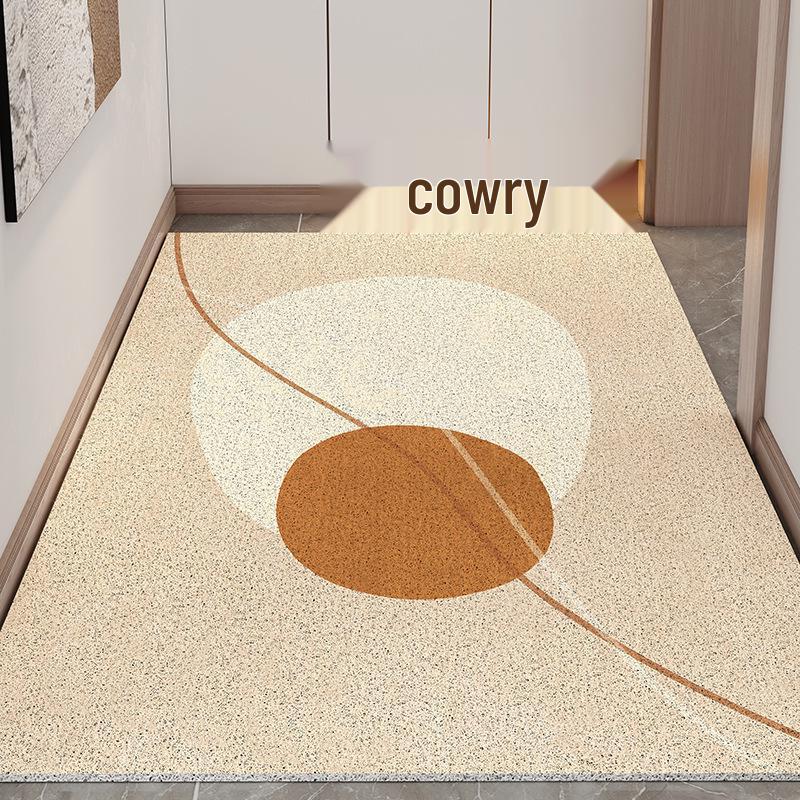 Japanese Minimalist Non-Slip Silk Doormat - Geometric Lines, Dirt & Wear Resistant, Cuttable Foot Pad
