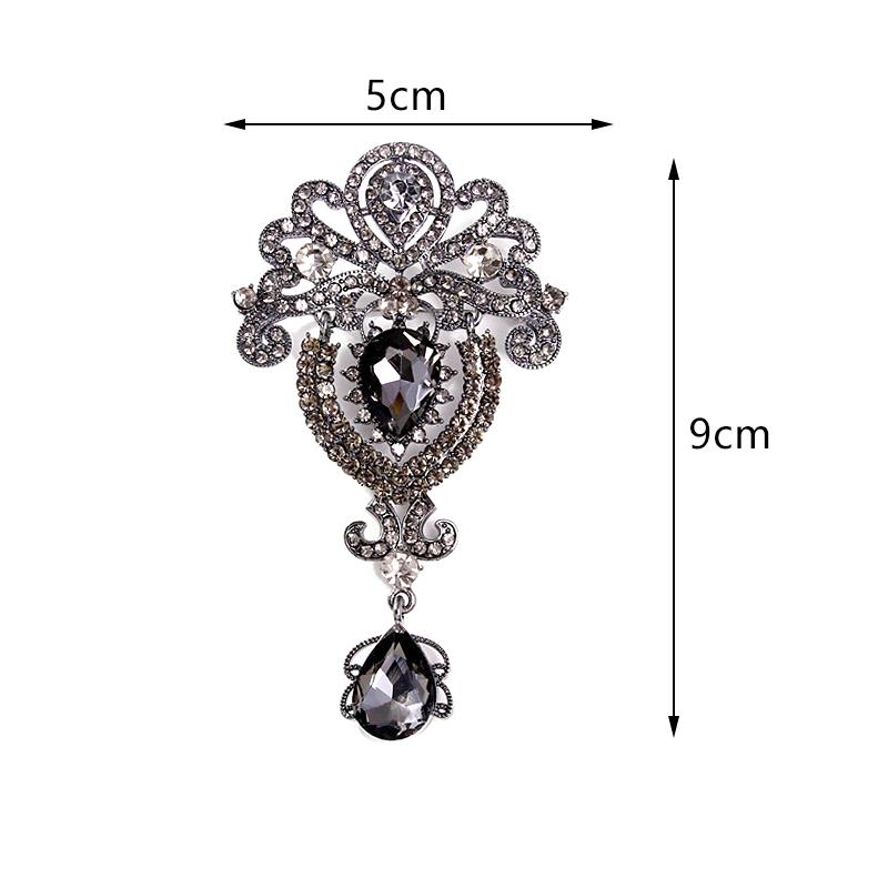 Women'S Retro Personality Multifunctional Droplet Shaped Brooch Pendant Dual-Purpose  Clothing Accessory Clip