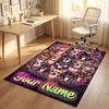 Celebration Party Theme Crystal Velvet Rug Personalized Custom Name Text Soft Floor Mat Home Decor