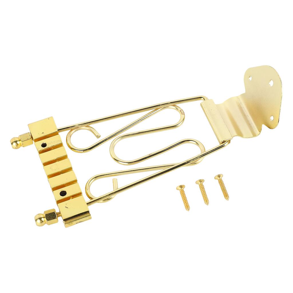 Bass Bridge Tailpiece Zinc Alloy 6 String Electric Bass Bridge Tailpiece Replacement Gold