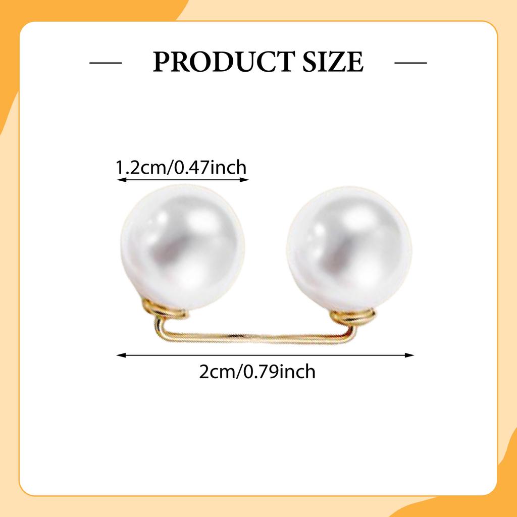 8Pcs Clothing Accessories Pearl Brooch Detachable Double Head Pin Waist Clip Jewelry Accessory Multifunctional Pants Pin Parts