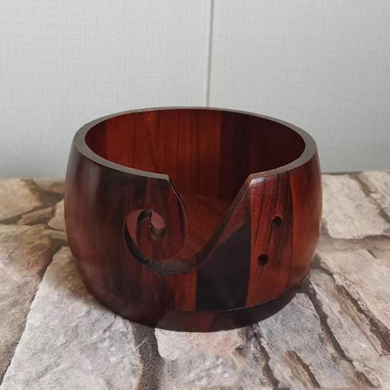 Wooden Yarn Bowl –Knitting & Crochet Organizer, Handmade Yarn Holder, Ideal Gift